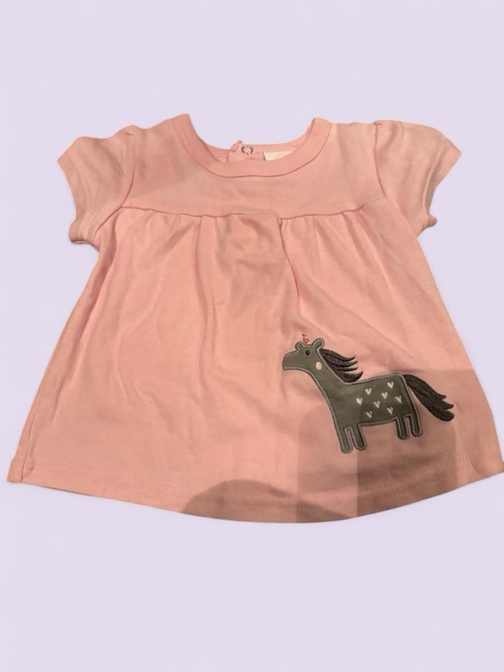 Baby On Board Horse Appliqué Swing Top | 6–9 Months